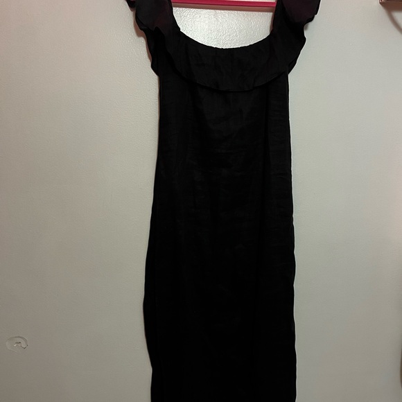 Reformation Amethyst Linen Dress in Black Size Small - Picture 5 of 10